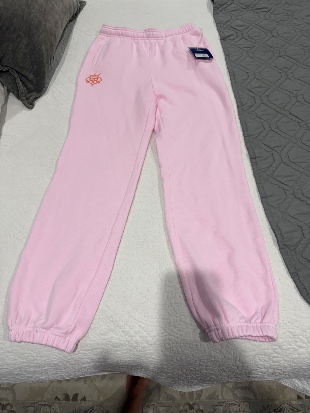 Roller Rabbit Light Pink Fleece Jogger Pants